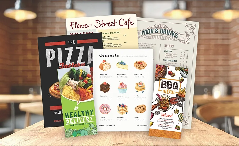 Menu printing Sheffield